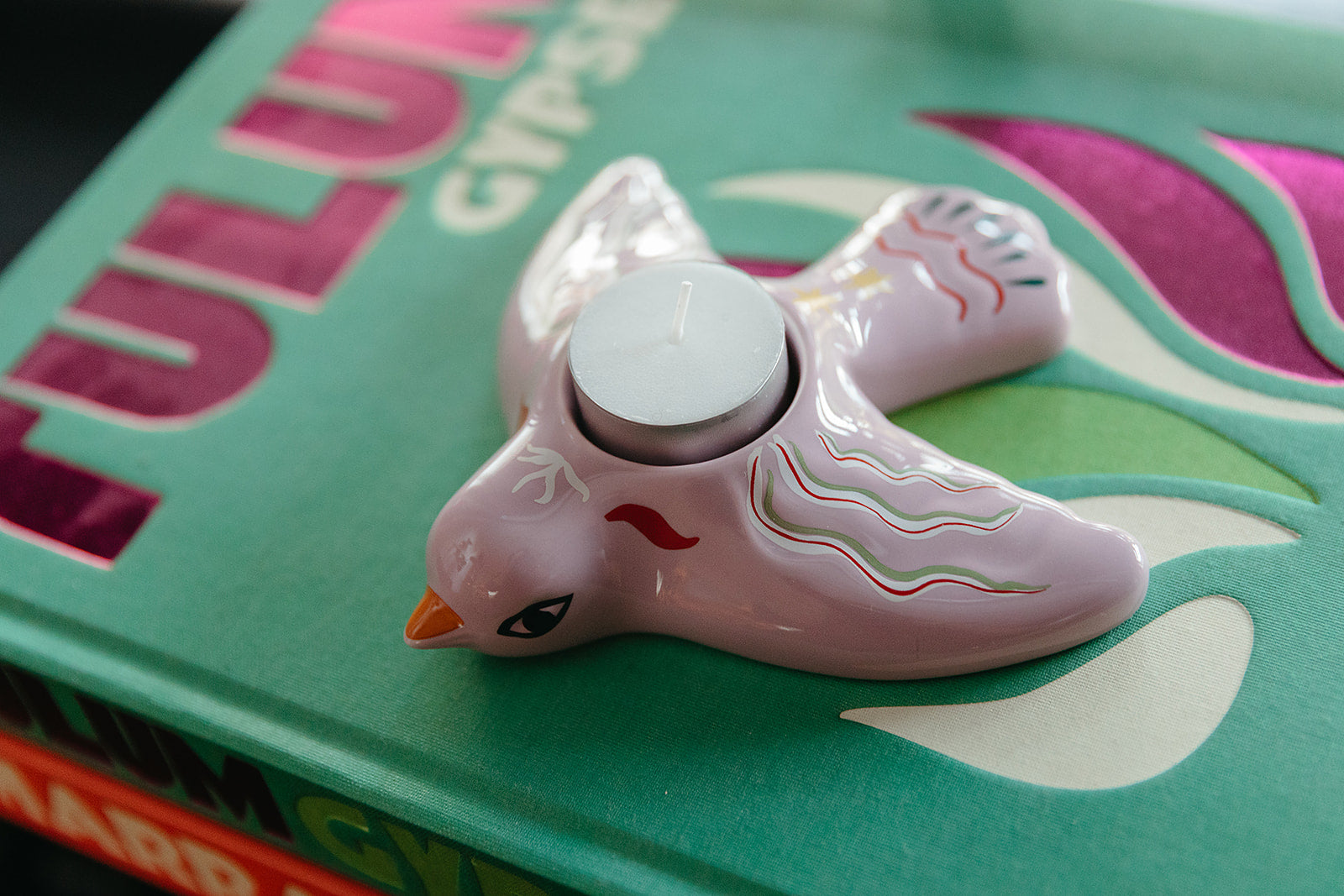 All the luck in the world keramieken waxinelichthouder Bird