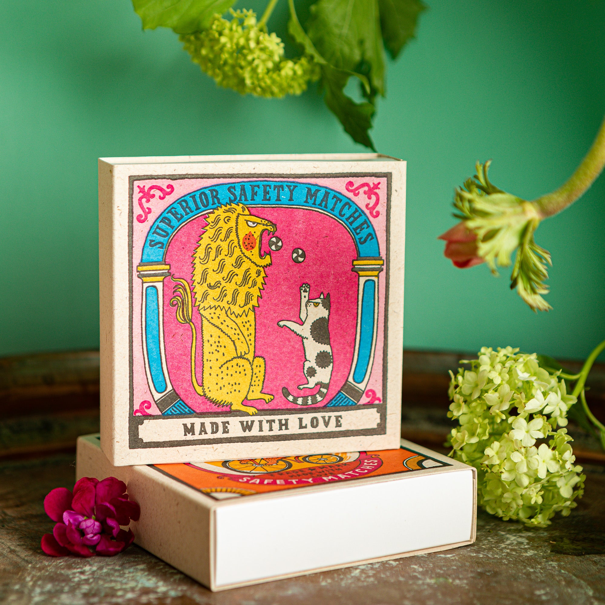 The Fine Matchbox Company - Archivist Big cat Little Cat lucifers
