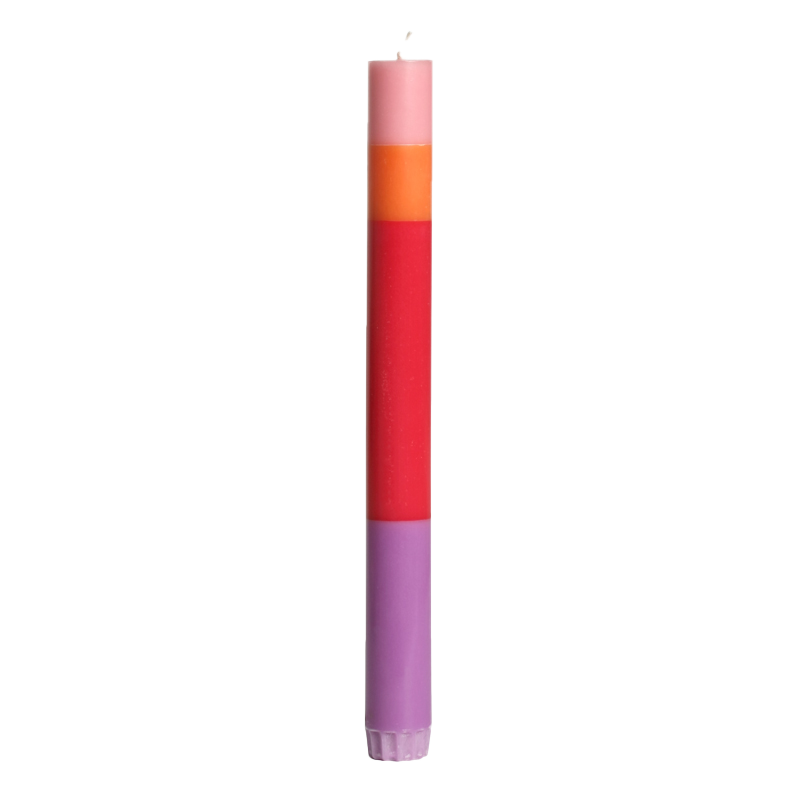 The Candle Club multicolor vriendschap dinerkaars 23cm