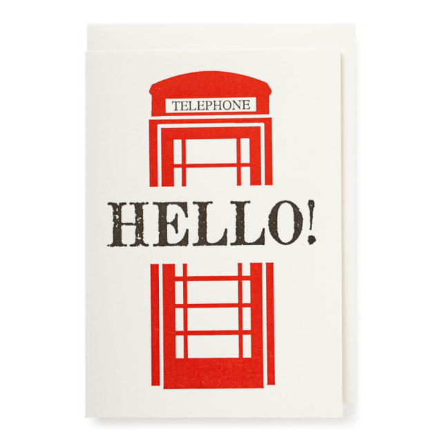 Archivist Gallery Hello telefooncel wenskaart - 12 x 8 cm - The Candle Club