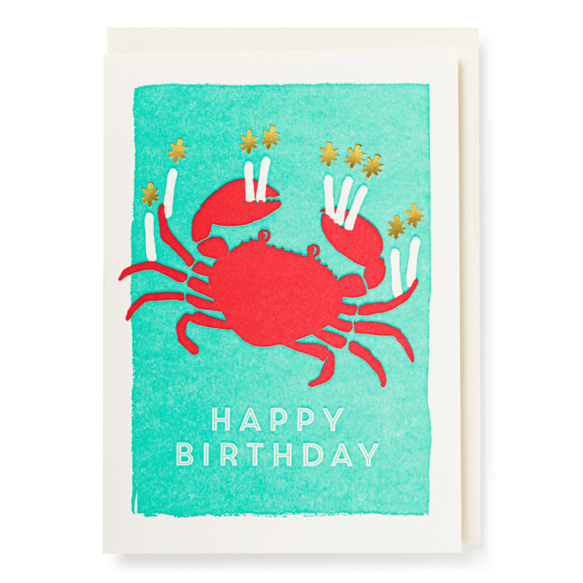 Archivist Gallery Birthday Krab kaart - 18 x 13 cm - The Candle Club