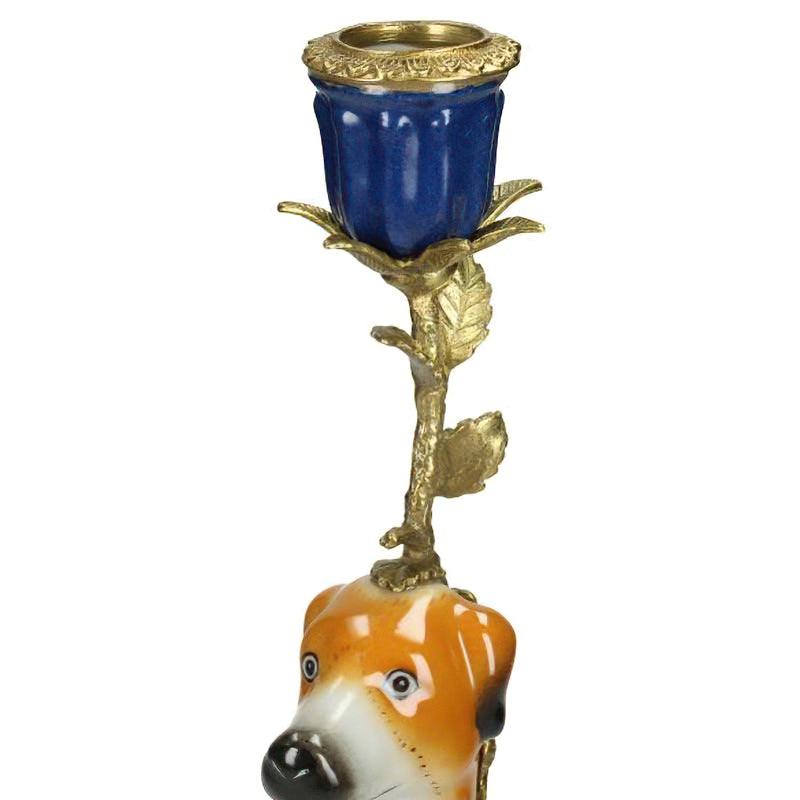The Candle Club Kandelaar Hond Bruin - 34cm - The Candle Club