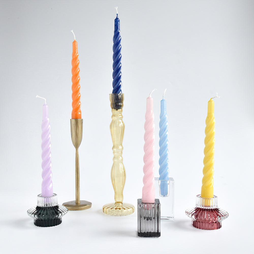 The Candle Club Twisted Candle Set - Roze - The Candle Club