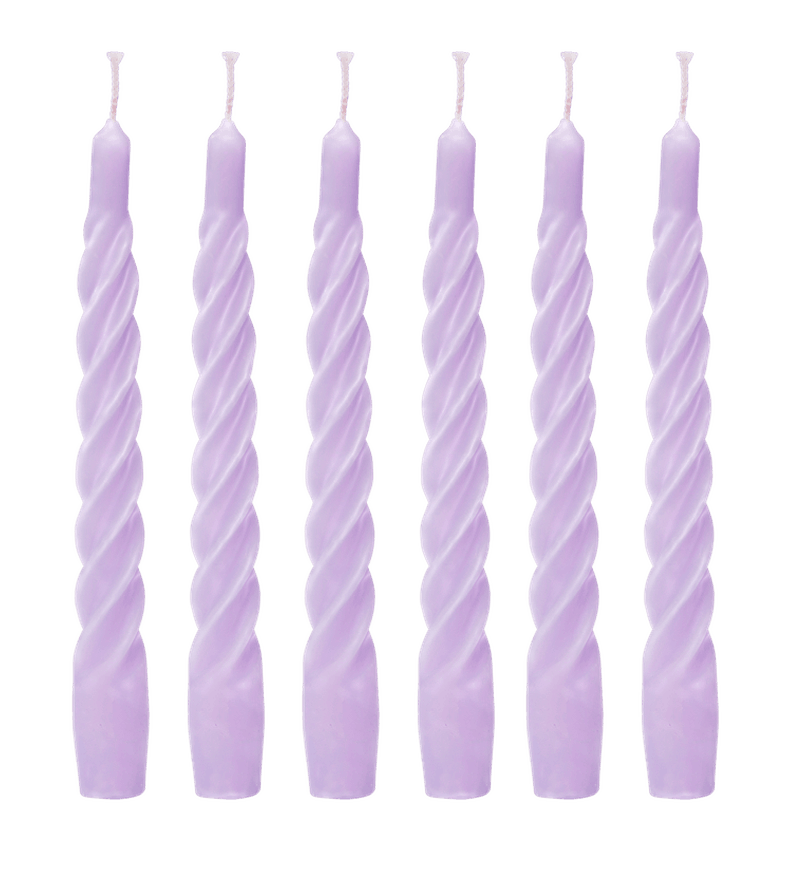 The Candle Club Twisted Candle Set - Lila - The Candle Club