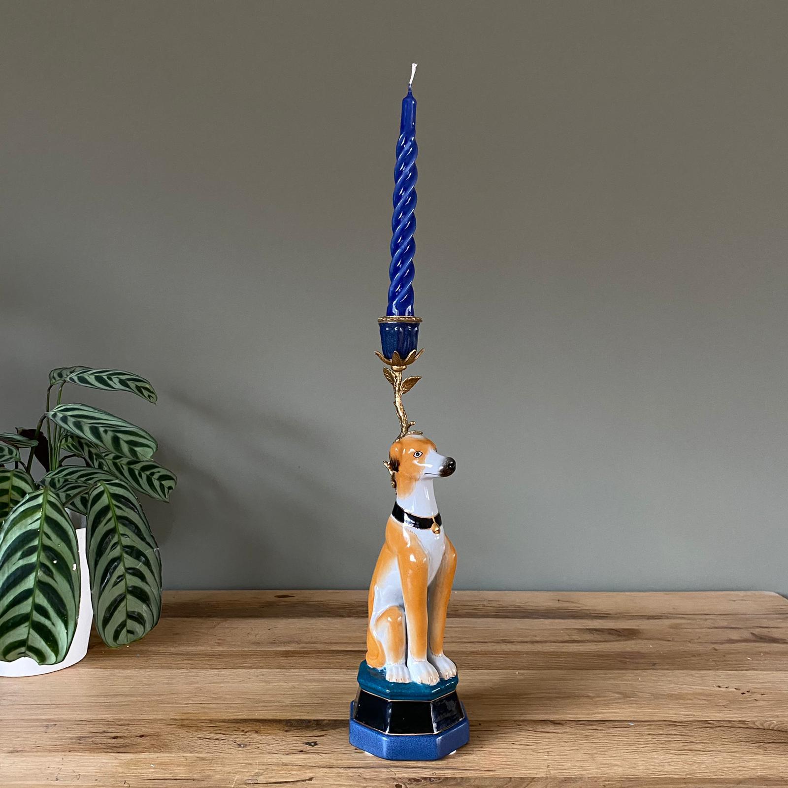 The Candle Club Kandelaar Hond Bruin - 34cm - The Candle Club