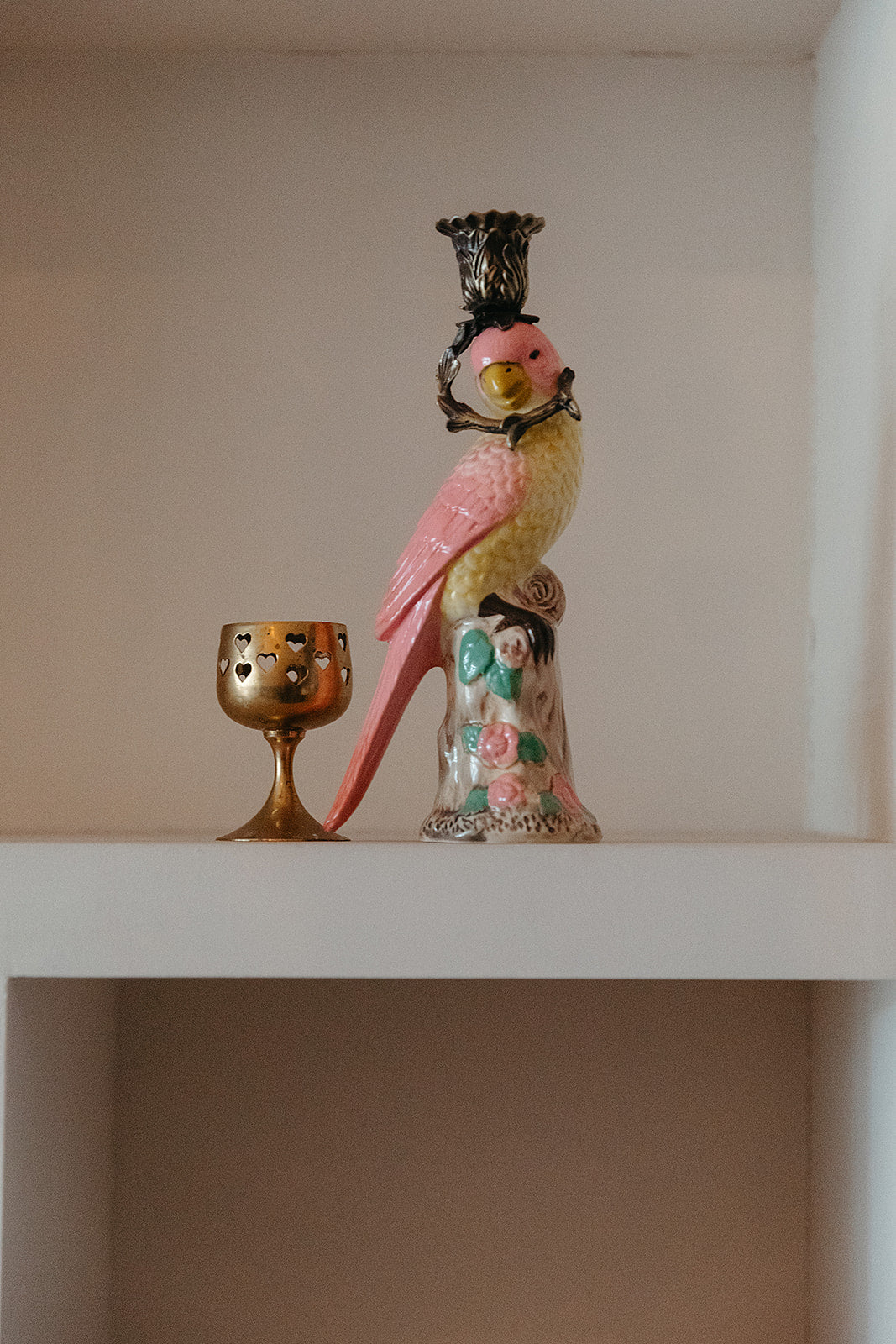 Rice ceramic bird pink