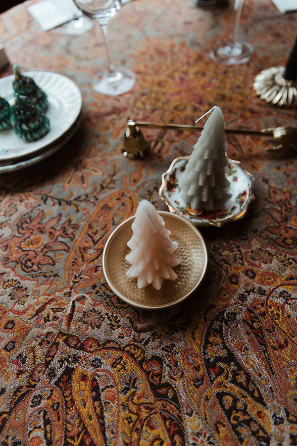The Candle Club kerstboom kaars lichtroze 12cm