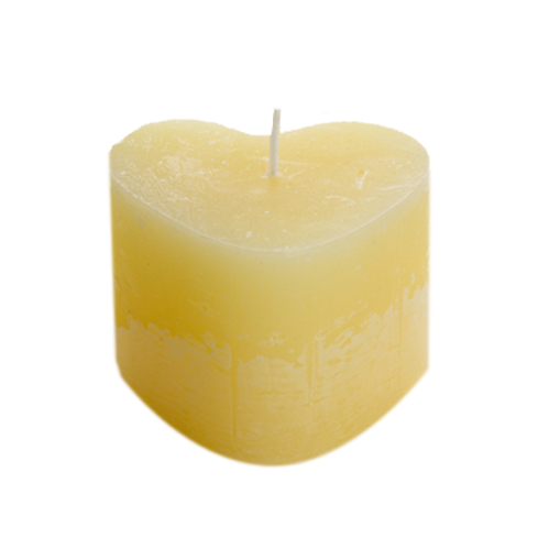 The Candle Club kaars hartje pastel geel