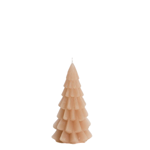 The Candle Club kerstboom kaars lichtroze 12cm