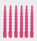 The Candle Club Twisted Candle Set - Fuchsia - The Candle Club