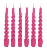 The Candle Club Twisted Candle Set - Fuchsia - The Candle Club