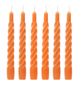 The Candle Club Twisted Candle Set - Oranje - The Candle Club