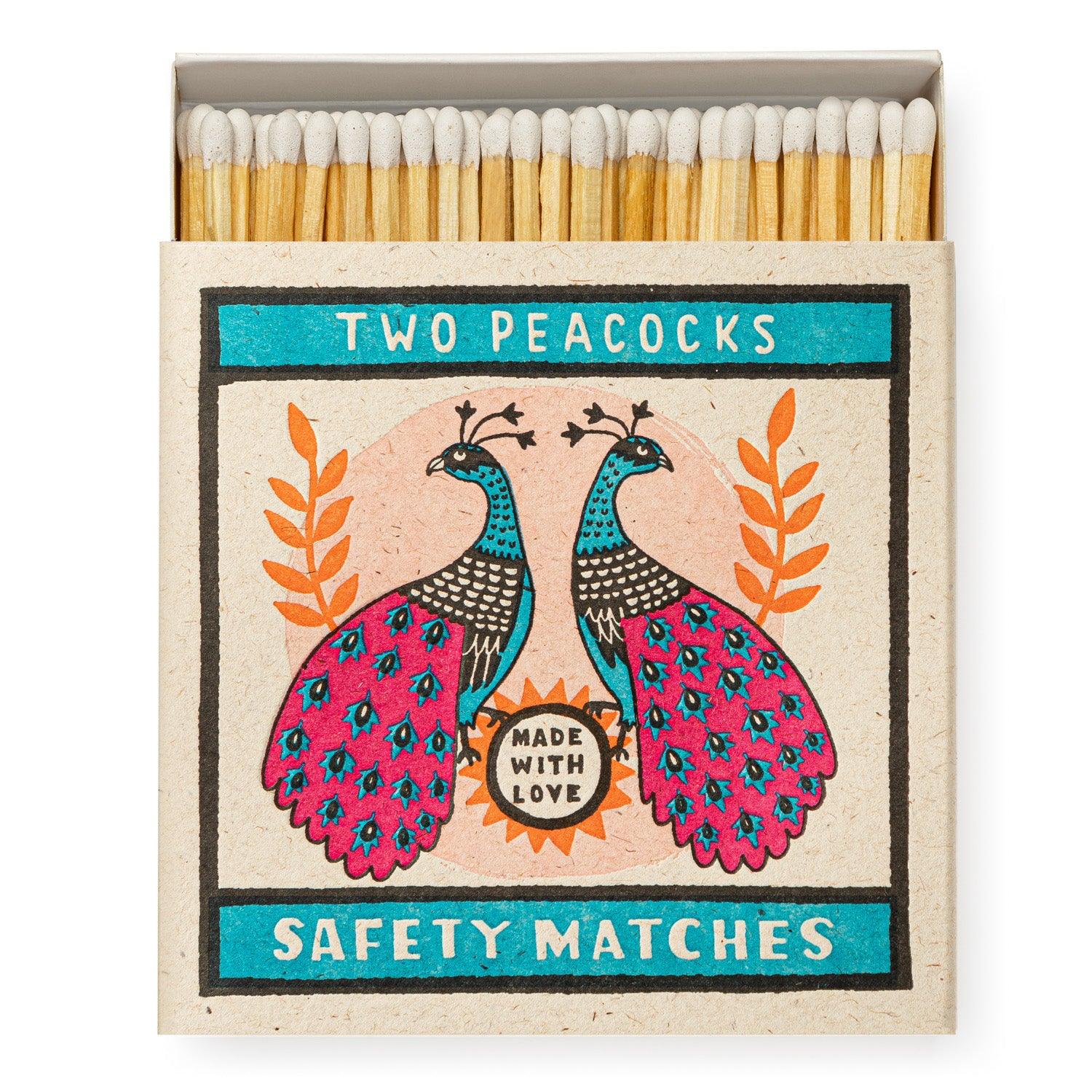 The Fine Matchbox Company - Archivist Two Peacocks Match Lucifers - The Candle Club