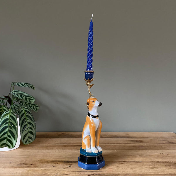 The Candle Club Kandelaar Hond Bruin - 34cm - The Candle Club