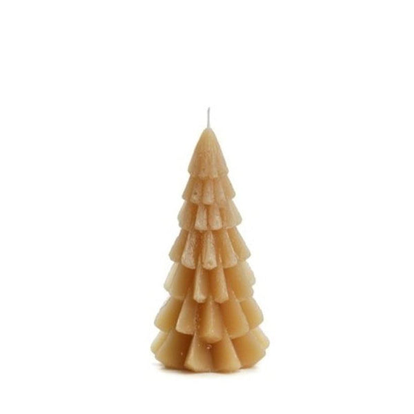 The Candle Club kerstboom kaars toffee 12cm - The Candle Club