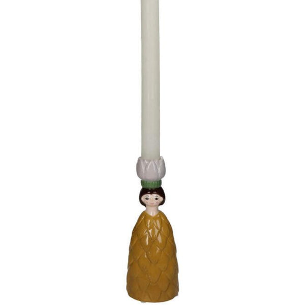Keramieken kandelaar Flower girl - The Candle Club